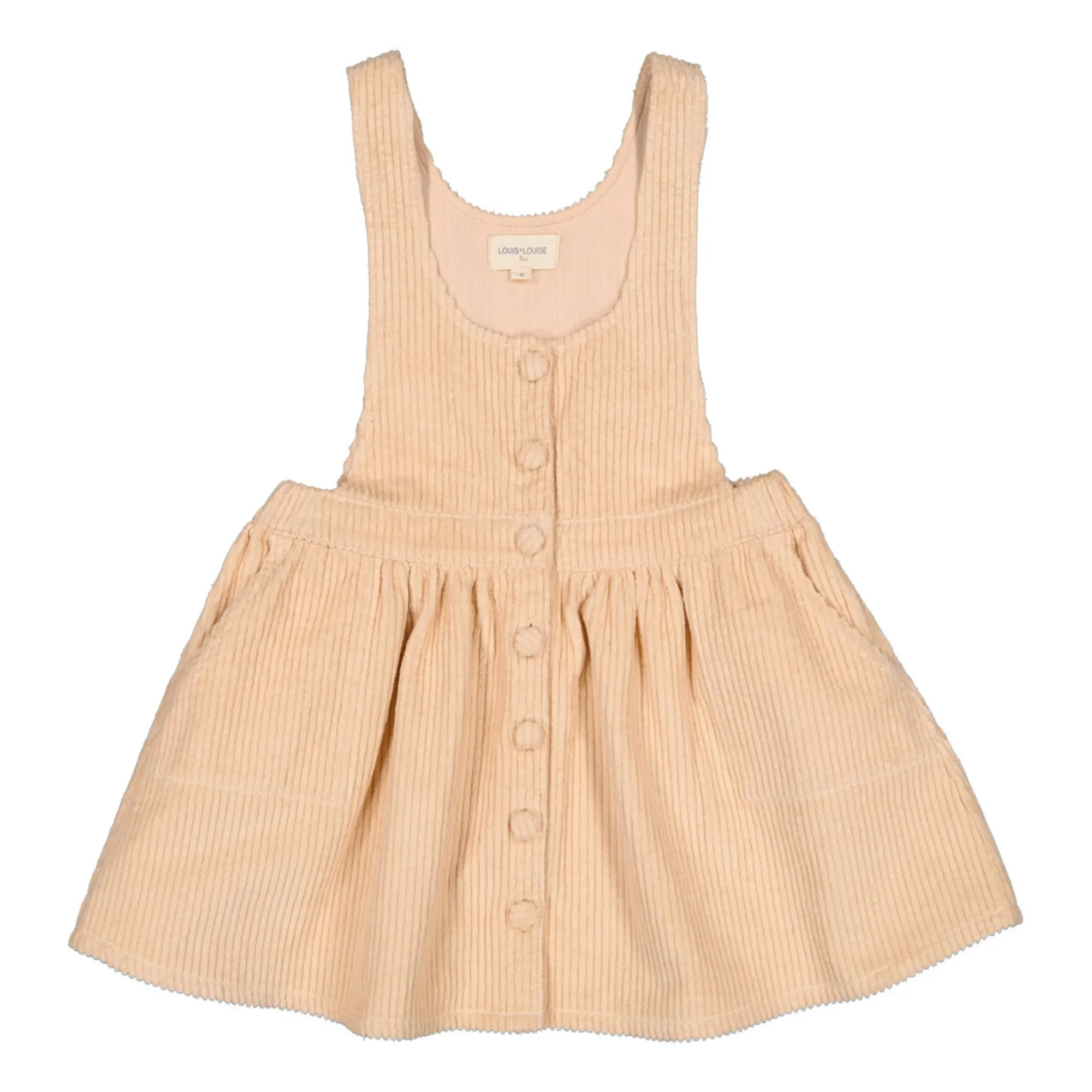 Louis Louise Beige Solia Corduroy Apron Dress