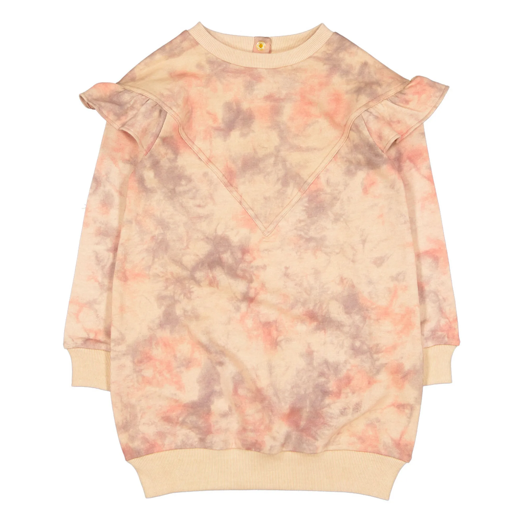 Louis Louise Pale Pink Futurette Tie-Dye Fleece Dress