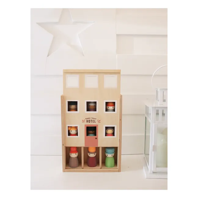 Happy Folk Hotel and Wooden Figurines