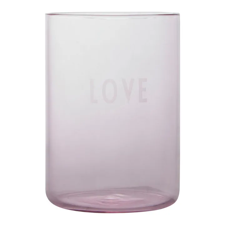 Bicchiere in borosilicato, modello: Love | Rosa- Immagine del prodotto n°0