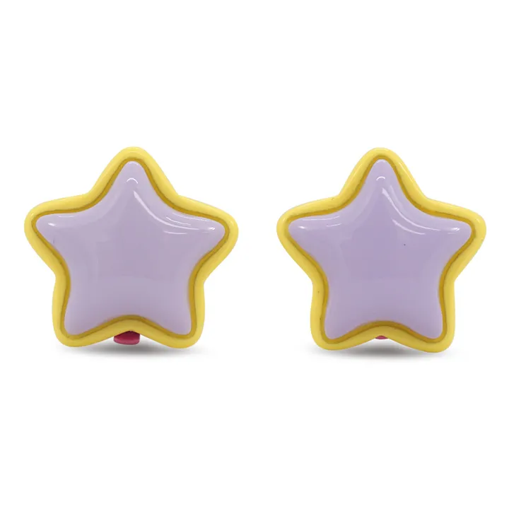 MILK X SODA PEARL STAR EARRINGS PURPLE MILK X SODA PEARL STAR EARRINGS PURPLE