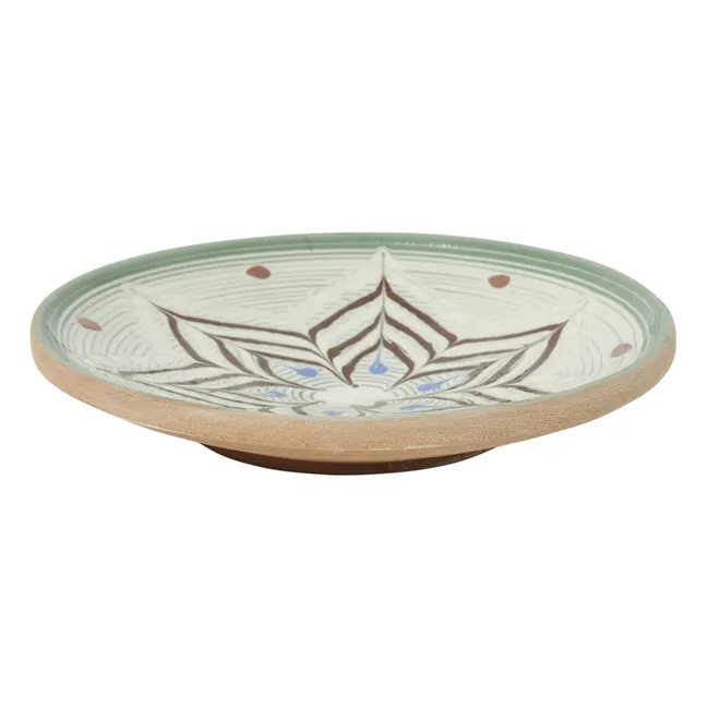 Flower Ceramic Plate | Terracotta