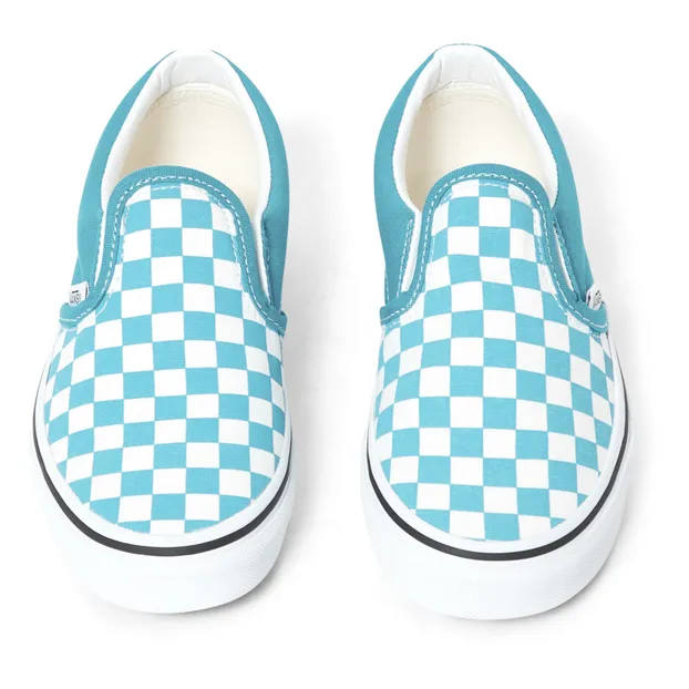 Vans Checkerboard Slip Ons Turquoise Smallable