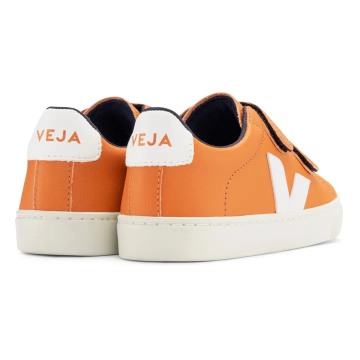 Esplar Leather Velcro Sneakers | Orange- Product image n°2