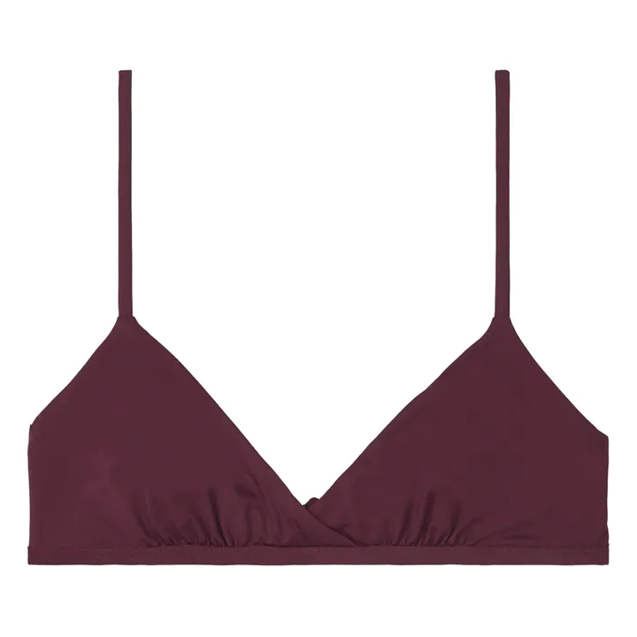 Pia Bikini Top | Burgundy- Product image n°0