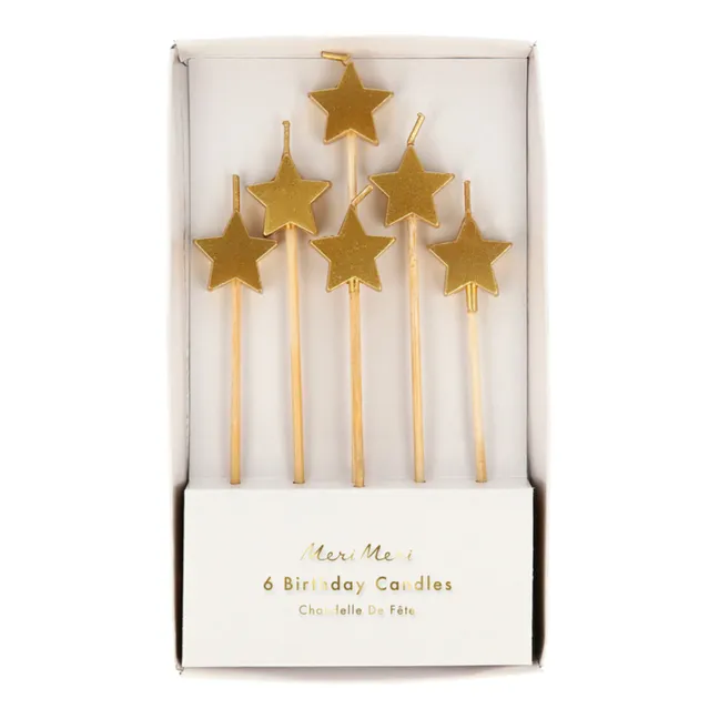 Star Candles - Set of 6 | Gold