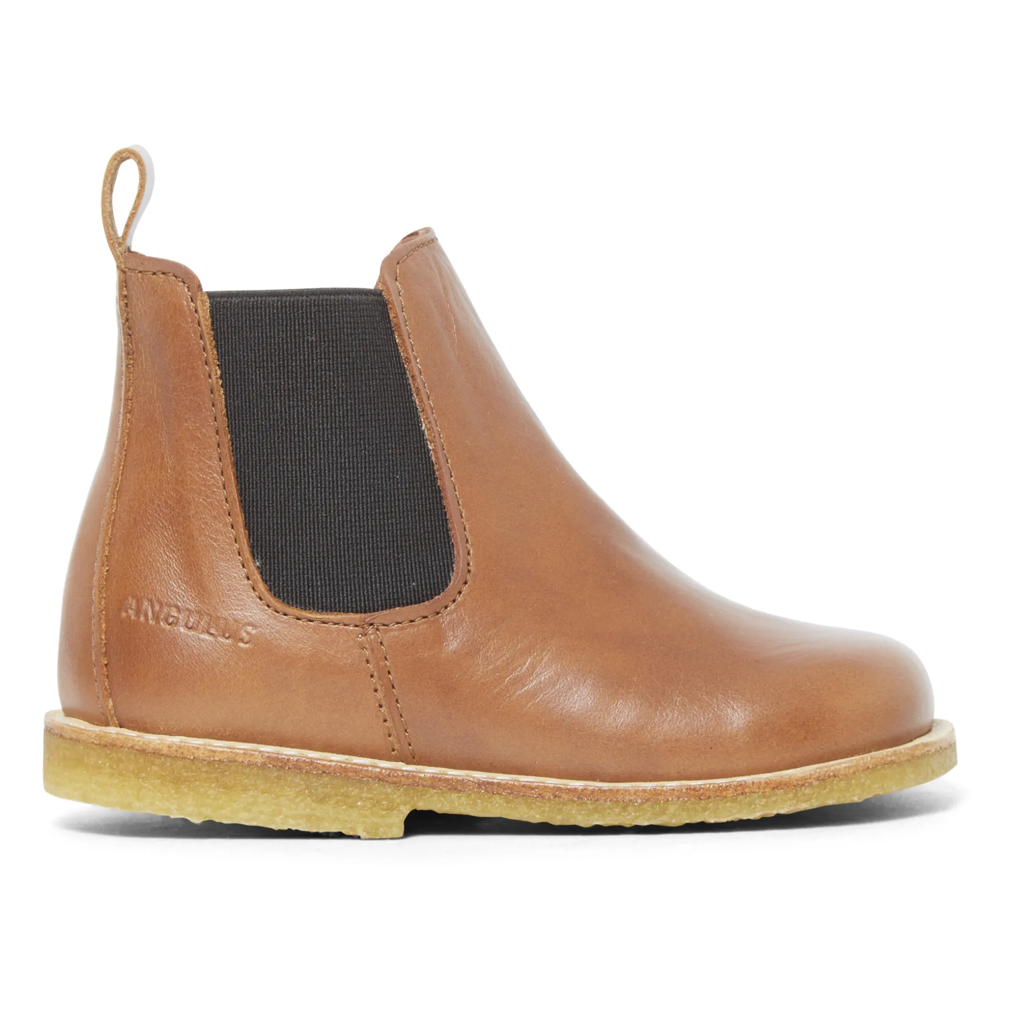 Angulus Cognac Chelsea Zip-Up Boots