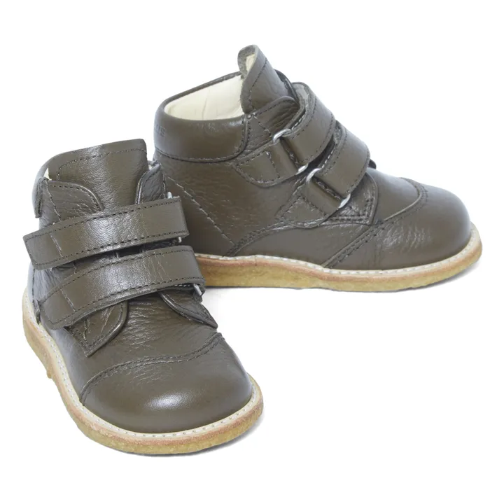 Velcro Boots | Olive green- Product image n°1
