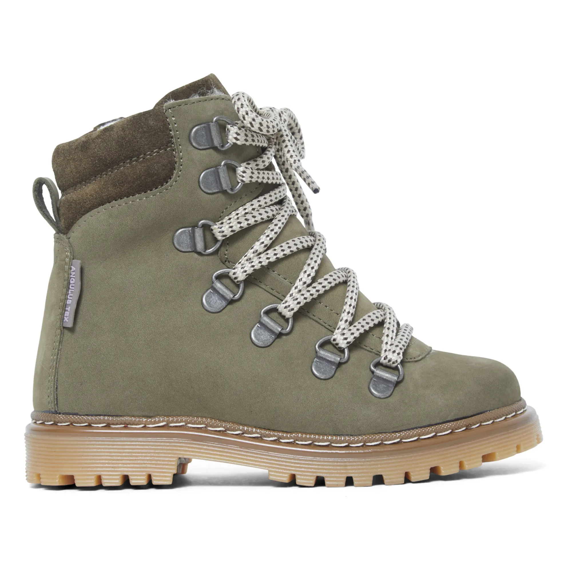 Angulus Olive Green Lace-Up Tex Boots