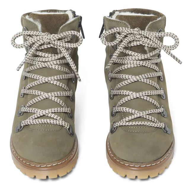 Lace-up Tex Boots | Olive green