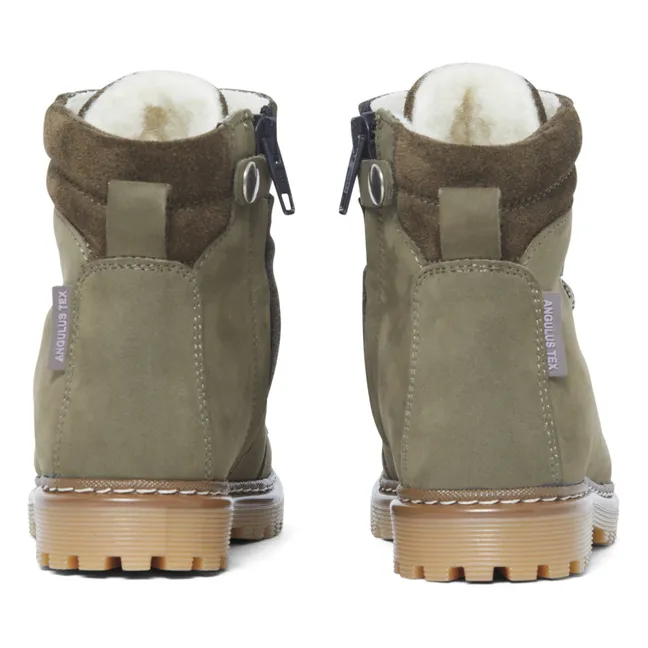 Lace-up Tex Boots | Olive green