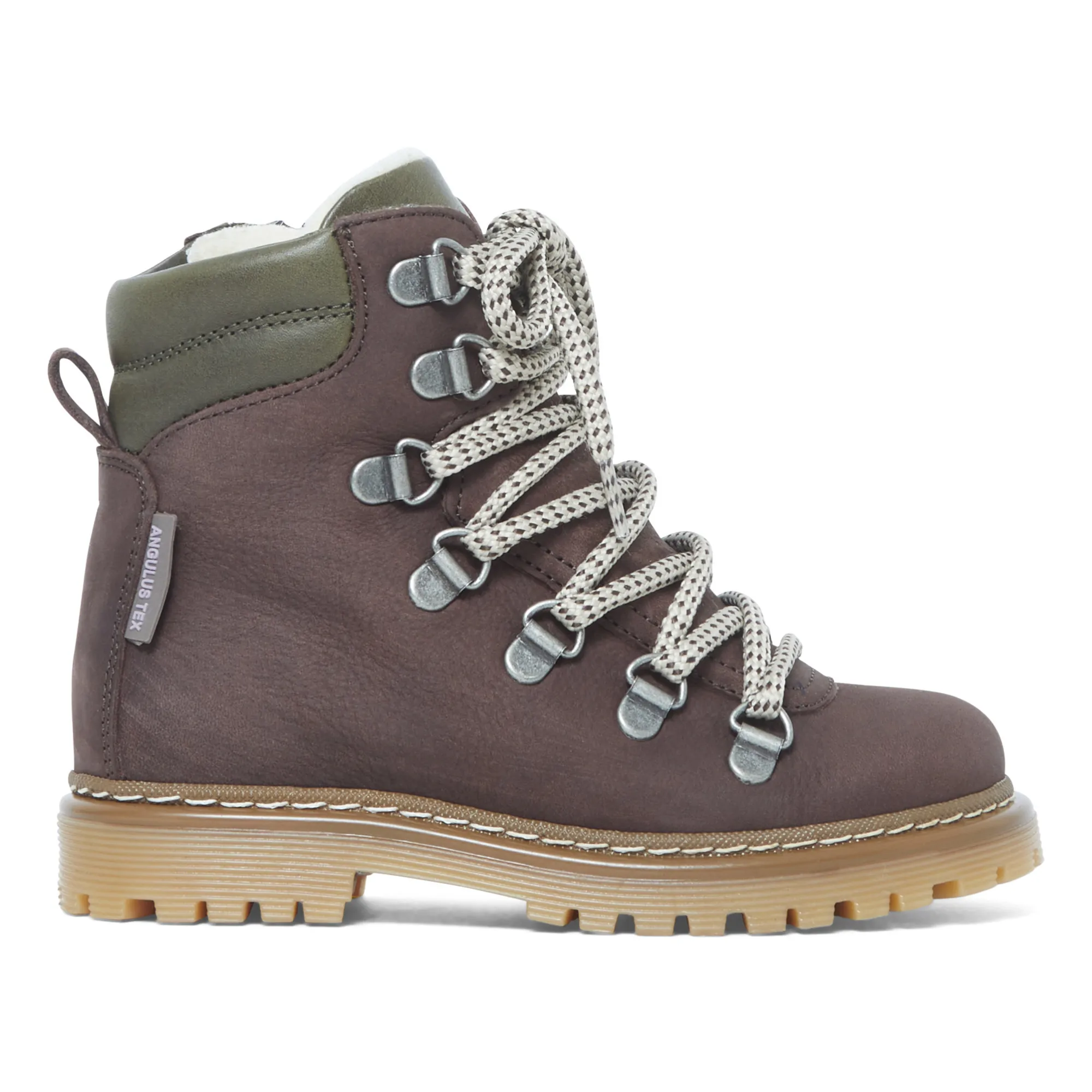 Angulus Brown Tex Suede Shearling Lined Boots