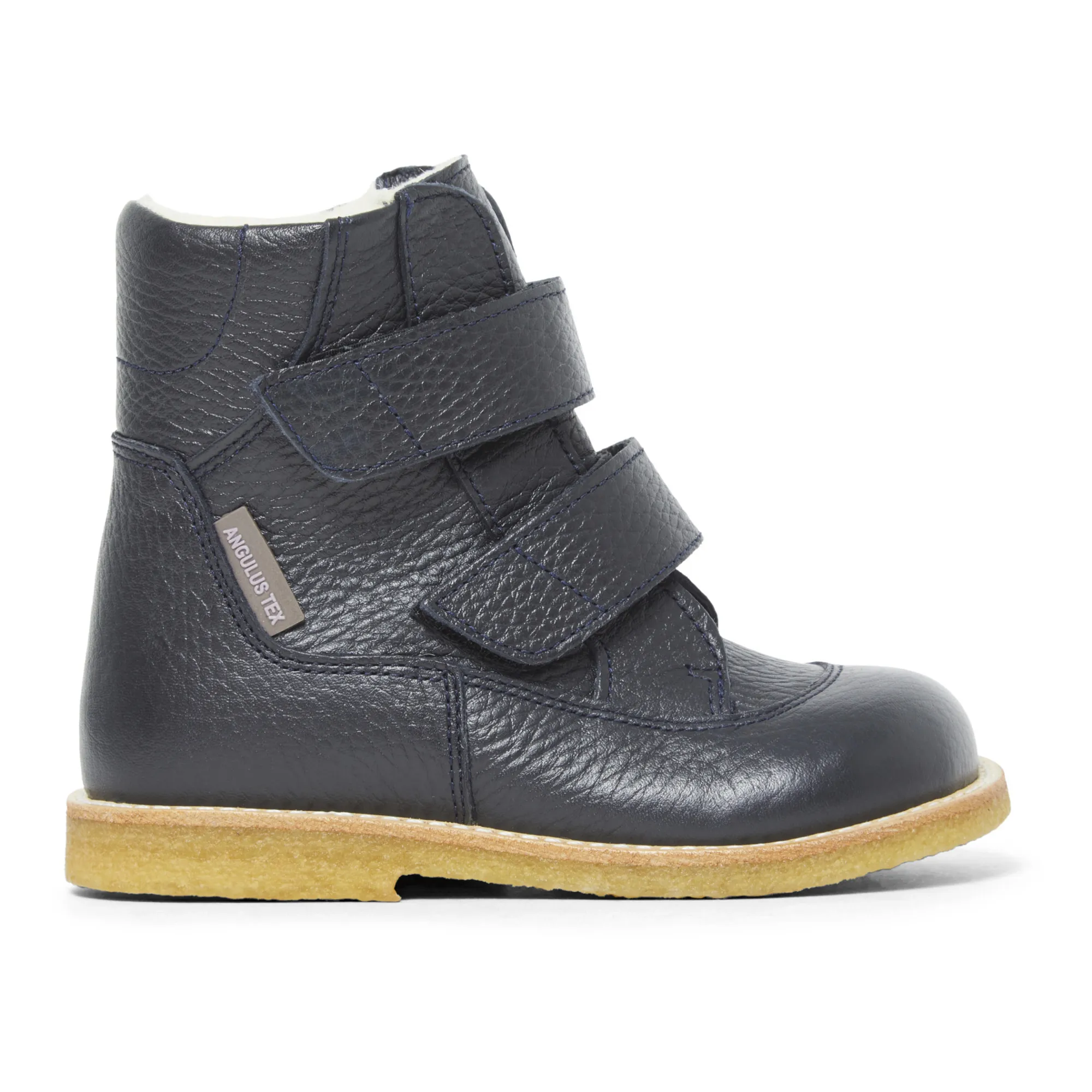Angulus Navy Blue Velcro Tex Lined Boots