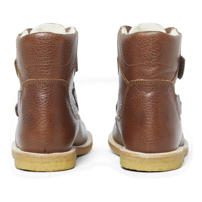 Velcro Tex Lined Boots  | Cognac
