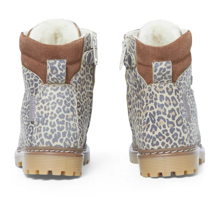 Lace-up Tex Leopard Print Boots | Brown- Product image n°4