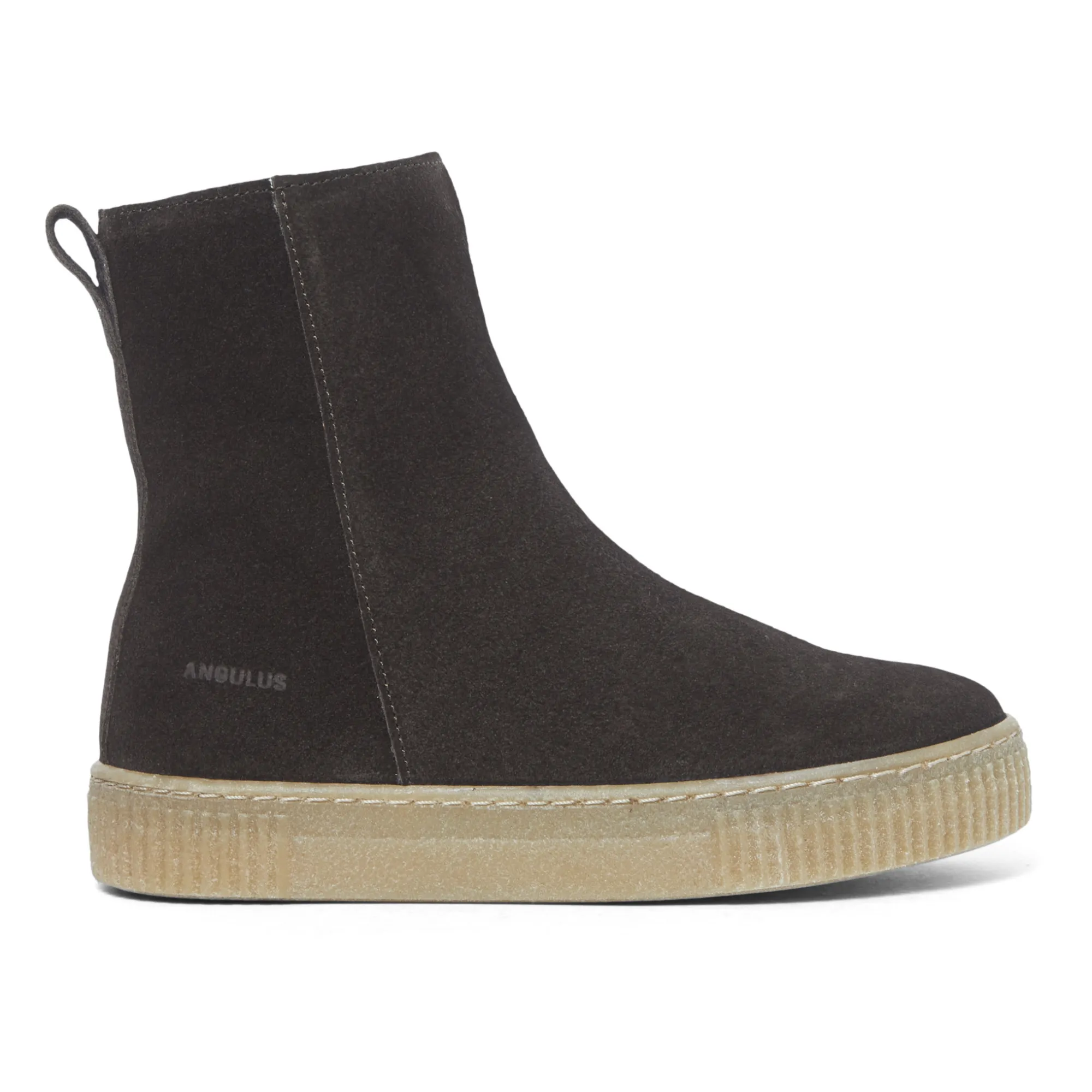 Angulus Chocolate Zip-Up Lined Boots
