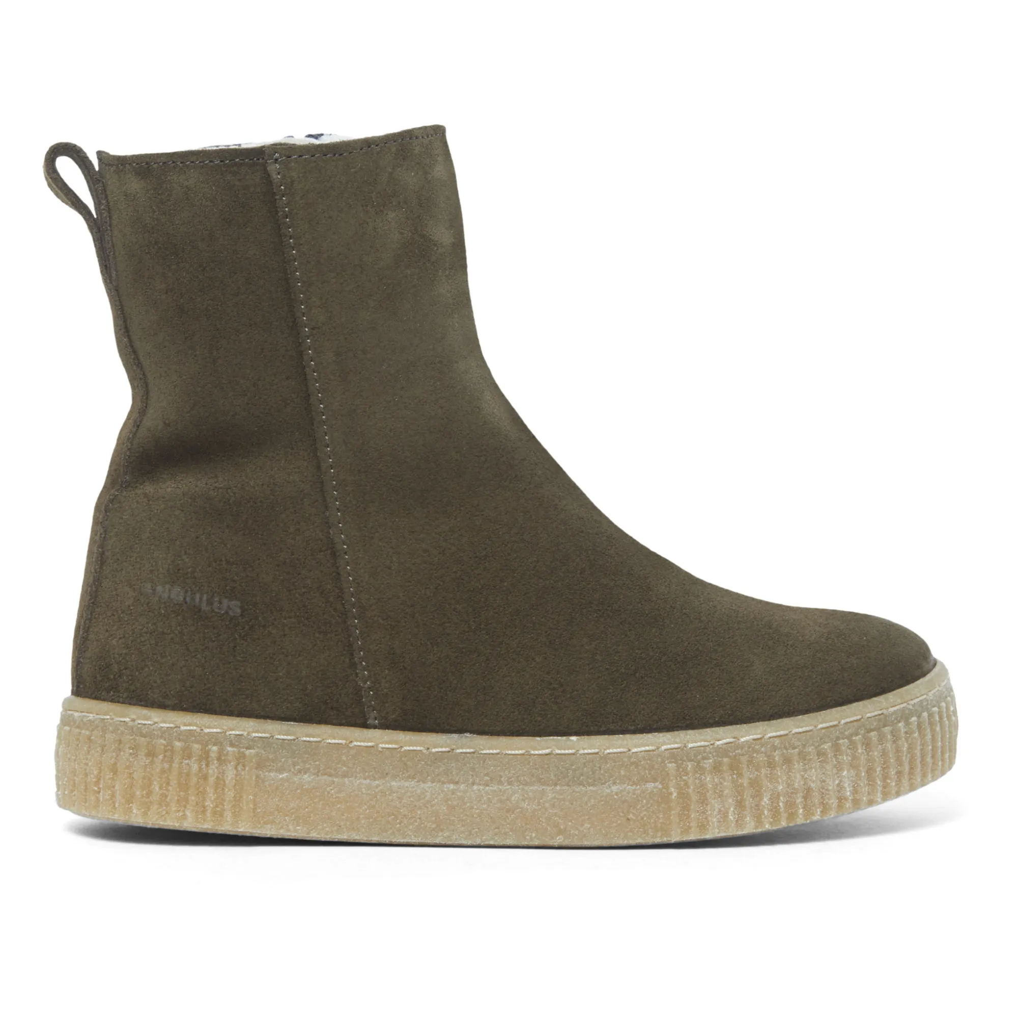 Angulus Khaki Zip-Up Lined Boots