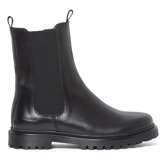Hohe Chelsea Boots Funky Sohle | Schwarz