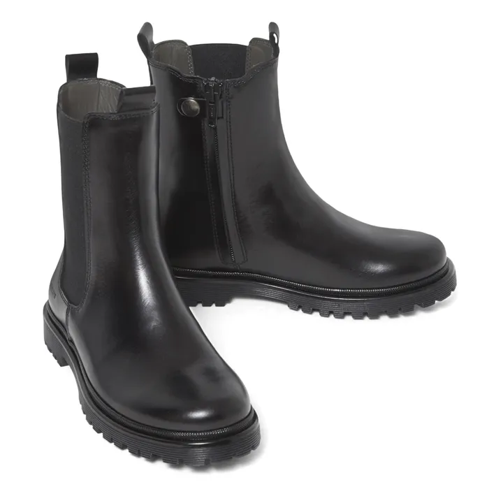 Chelsea Boots Montantes Semelle Funky | Noir- Image produit n°1