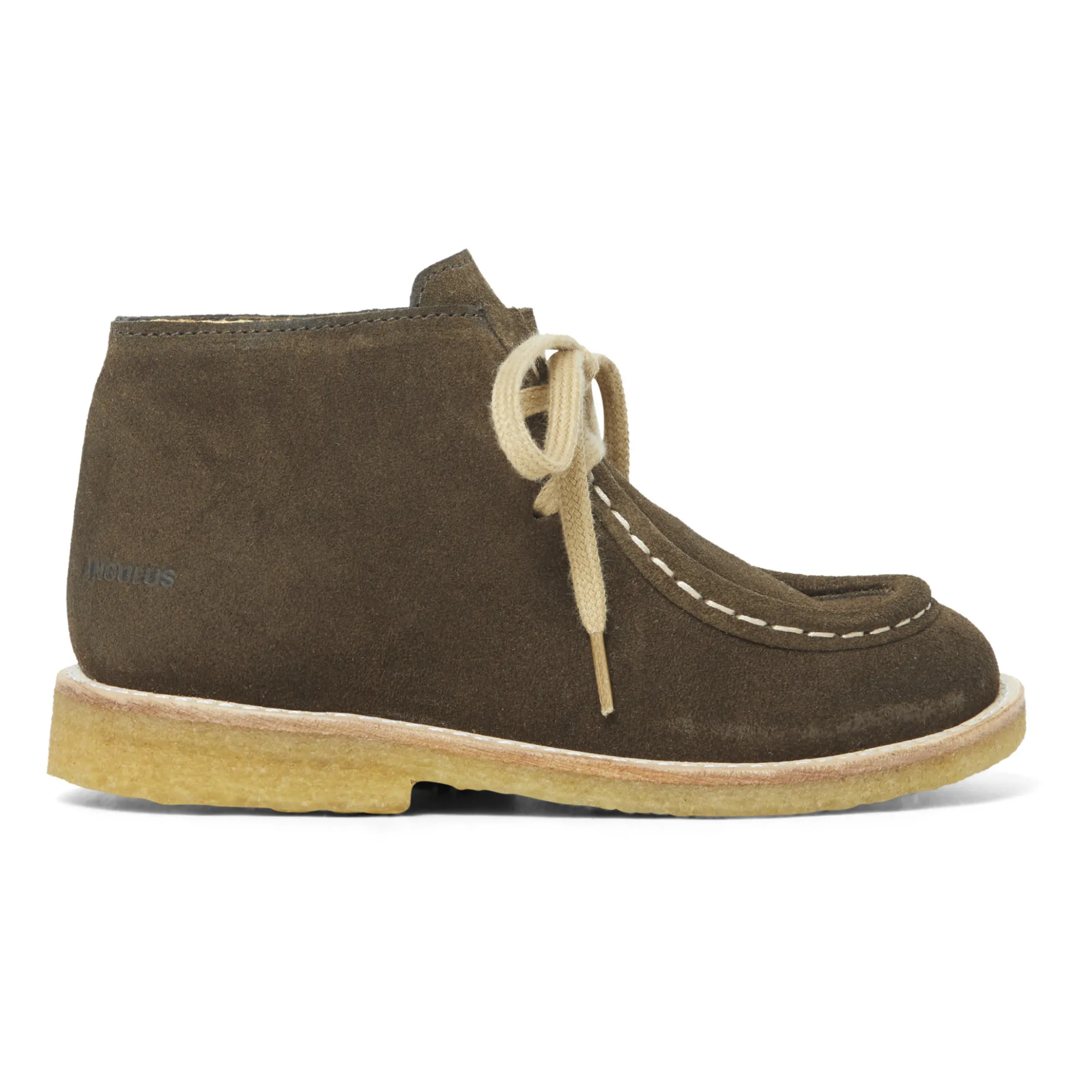 Angulus Olive Green Suede Lace-Up Boots