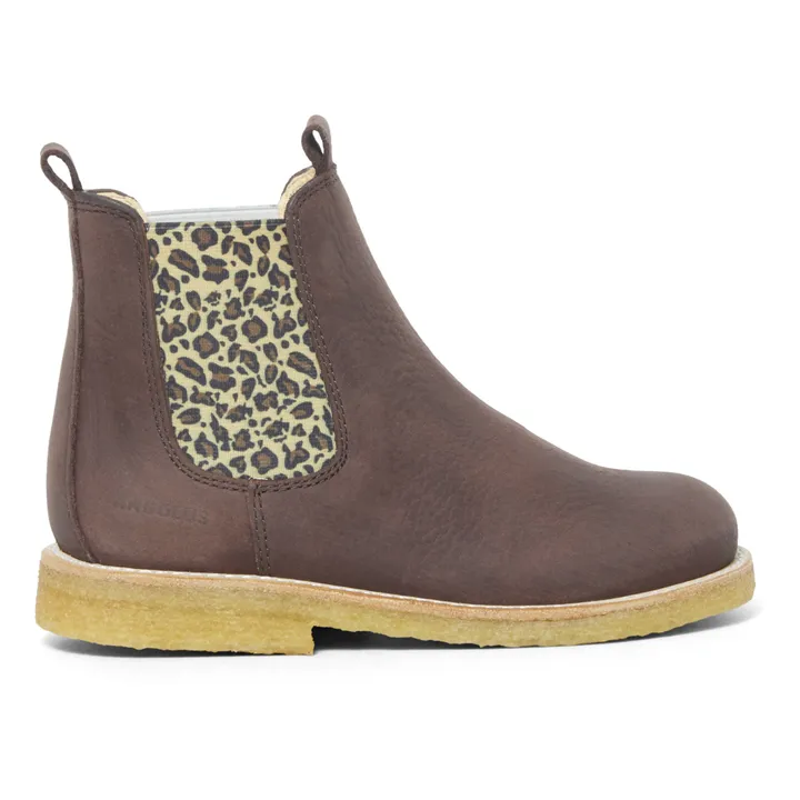 Stivali Chelsea Boots, scamosciati, motivo: leopardo | Marrone- Immagine del prodotto n°0