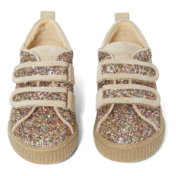 Sparkly Velcro Sneakers | Beige- Product image n°3