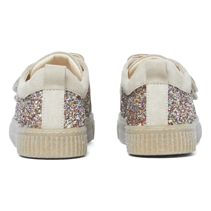 Sparkly Velcro Sneakers | Beige- Product image n°4