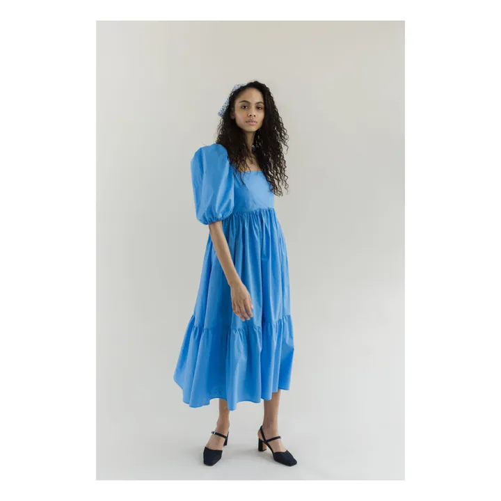 Robe Serenity Popeline | Bleu- Image produit n°4
