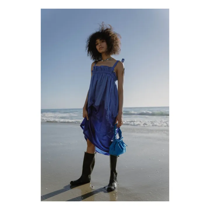 A Bronze Age - Clementine Mumu Linen Dress - Blue | Smallable A Bronze Age - Clementine Mumu Linen Dress - Blue | Smallable