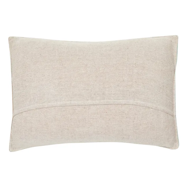 Mini Natural Fibre Cushion | Grey-green