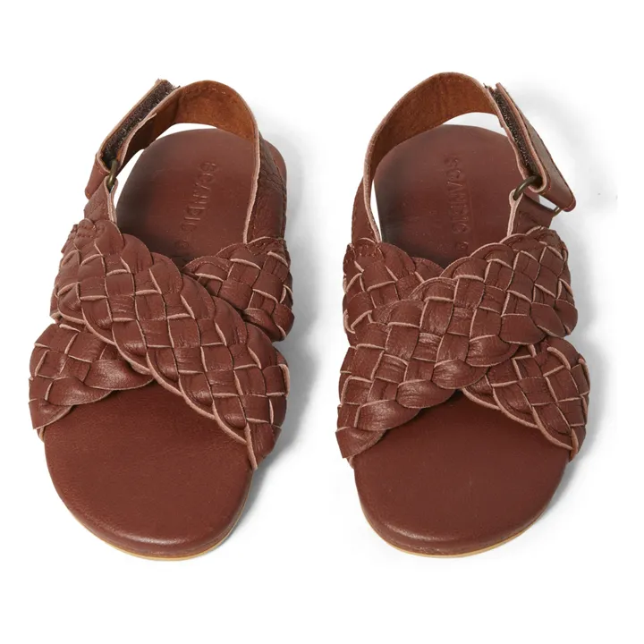 Sandalias cruzadas trenzadas Maya | Camel- Imagen del producto n°3