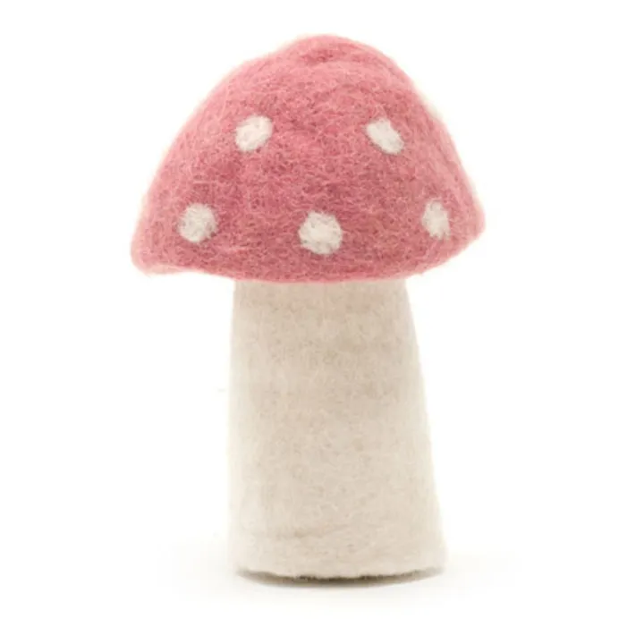 Dotty Decorative Felt Mushroom | Pink- Product image n°2
