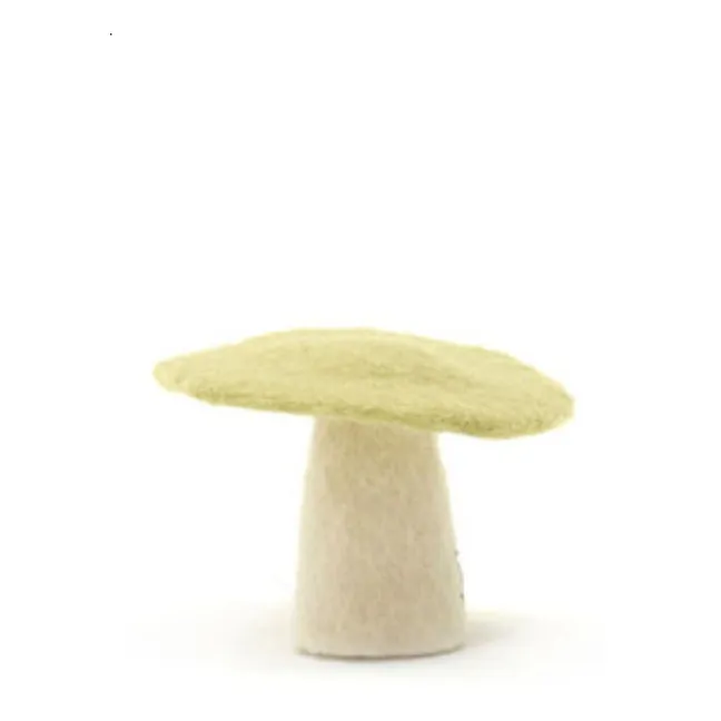 Dekorativer Pilz aus Filz | Lindengrün