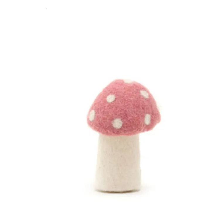 Dotty Decorative Felt Mushroom | Pink- Product image n°0