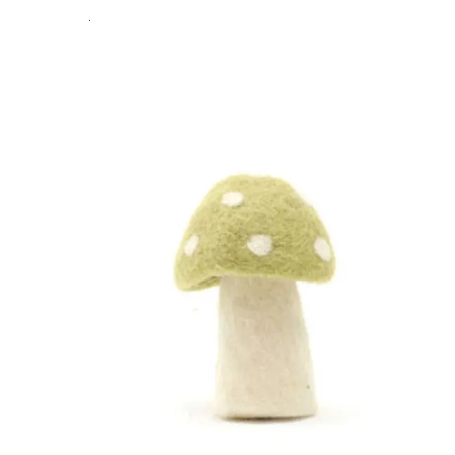 Fungo, modello: Dotty decorativo in feltro | Verde tiglio