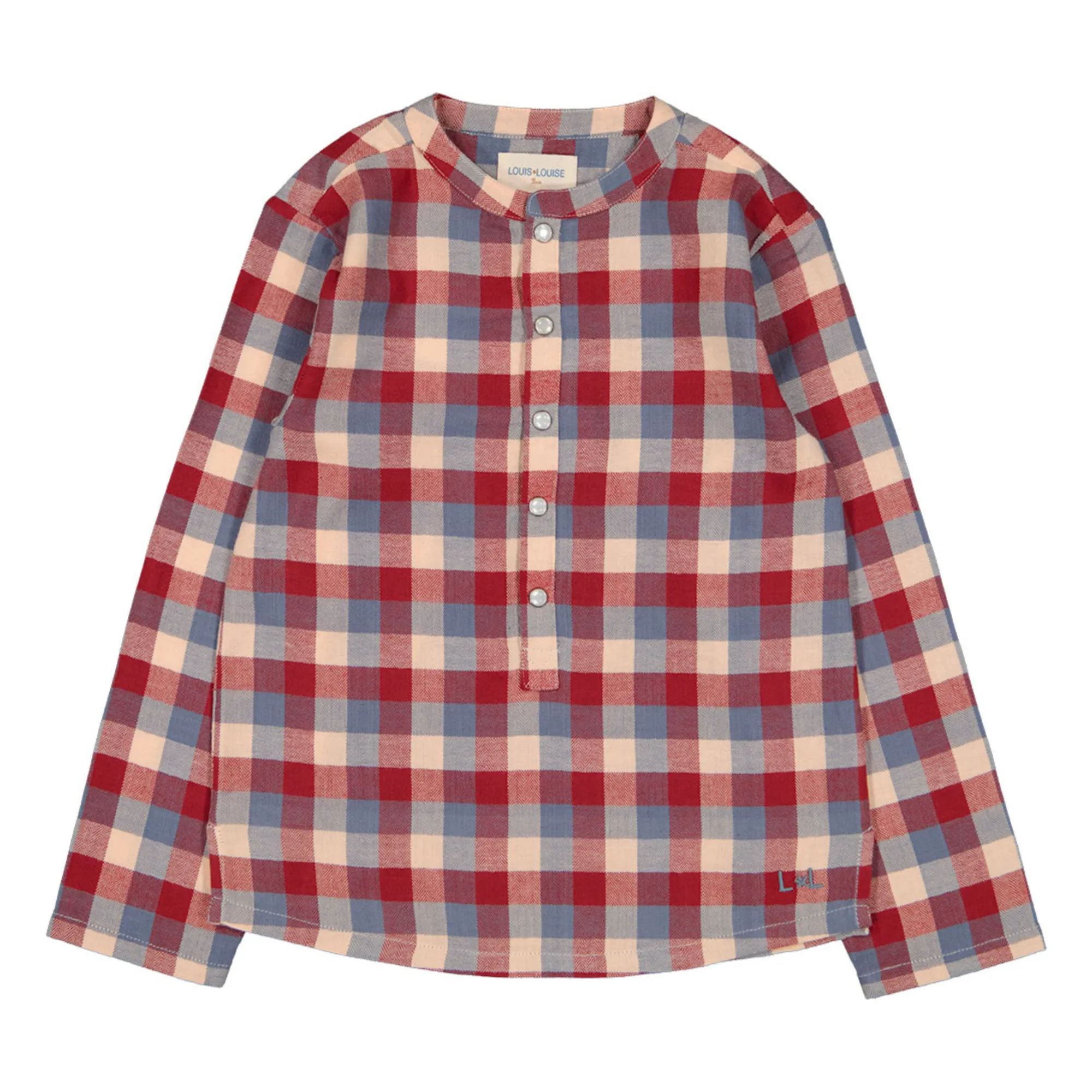 Louis Louise Blue Grandfather Checked Kurta Shirt