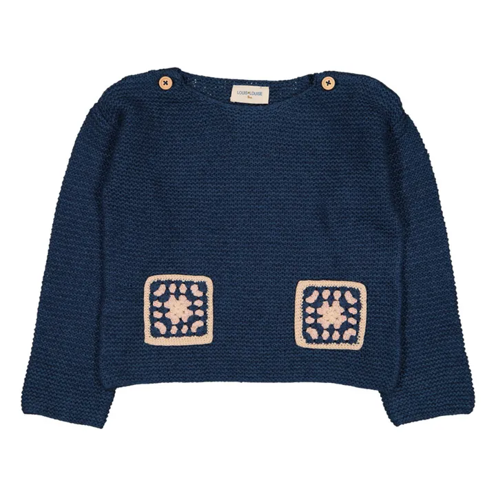 Carry Cotton and Wool Jumper | Blue- Product image n°0