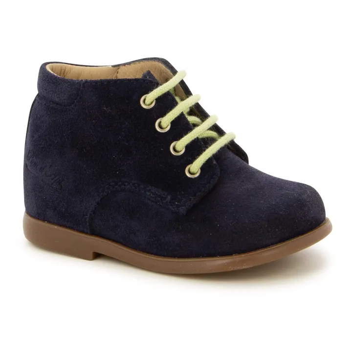 Nioupi Suede Ankle Boots | Navy blue- Product image n°1