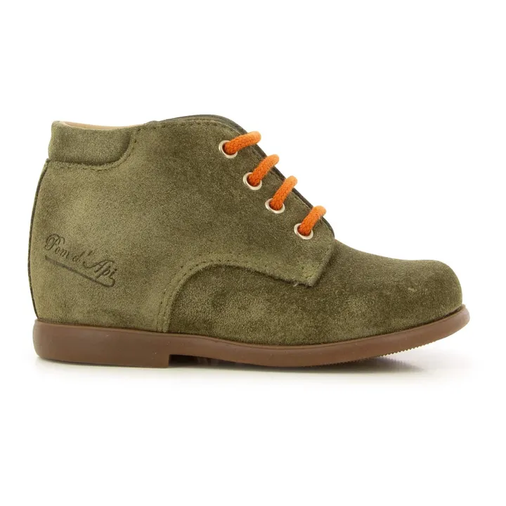 Nioupi Suede Ankle Boots | Olive green- Product image n°0