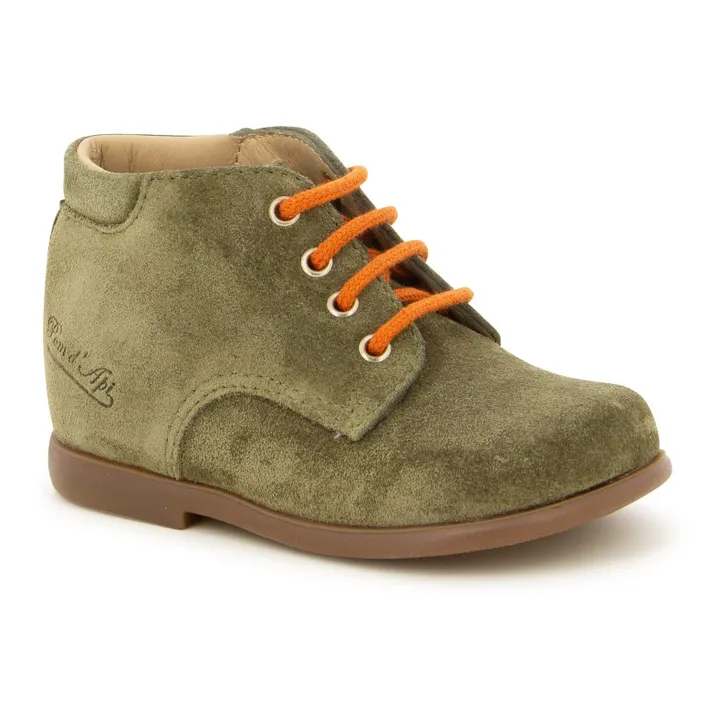 Nioupi Suede Ankle Boots | Olive green- Product image n°1