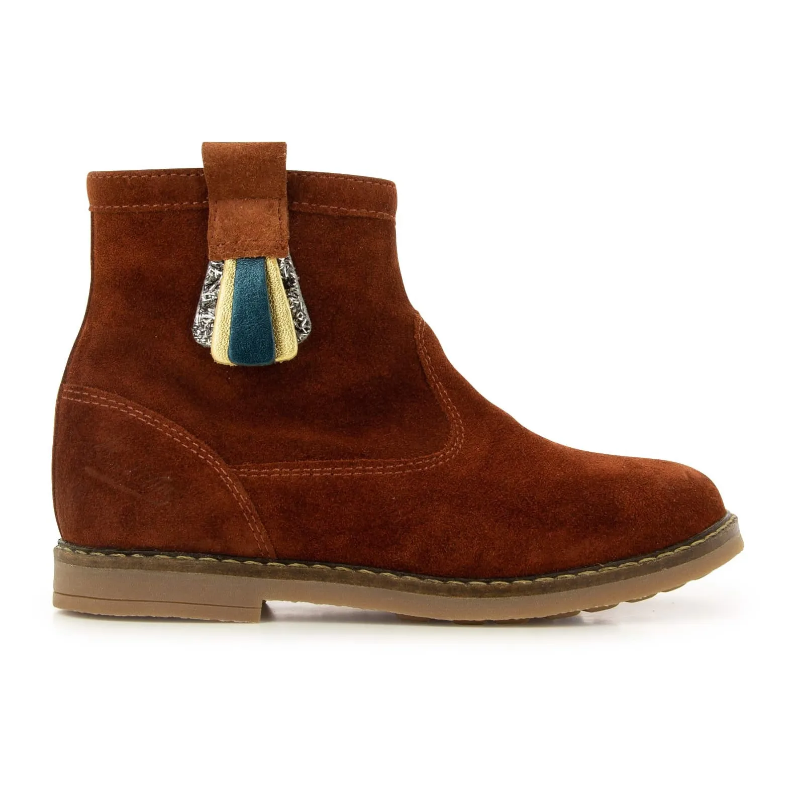 Pom D'api Brick Red Trip Arty Suede Boots