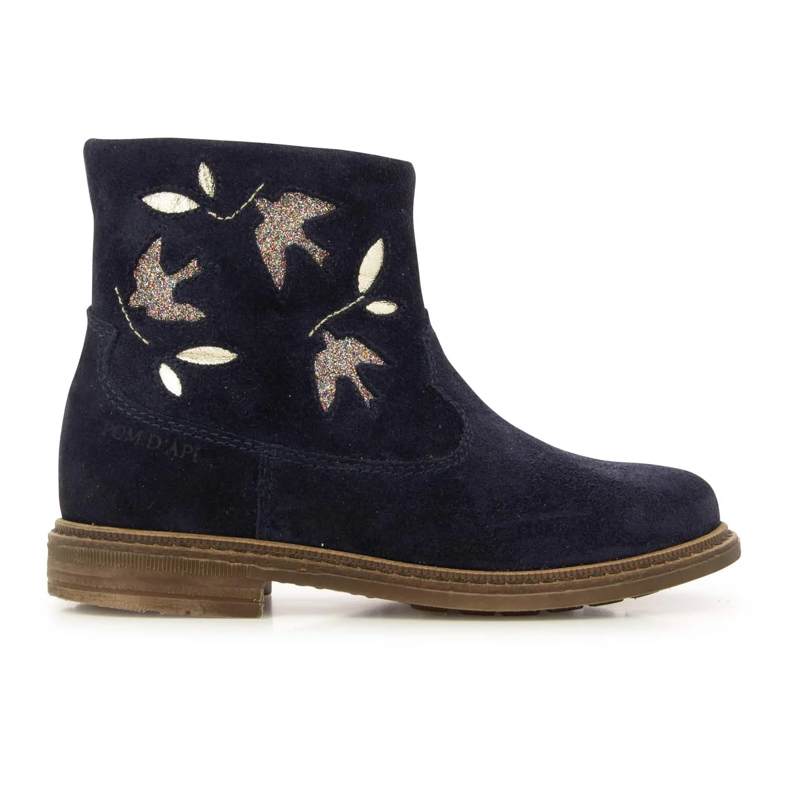 Pom D'api Navy Blue Sister Birdy Low Boots