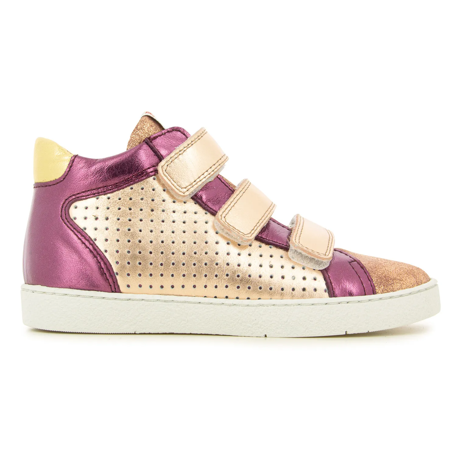 Pom D'api Copper Red Top Easy Clay Velcro Trainers