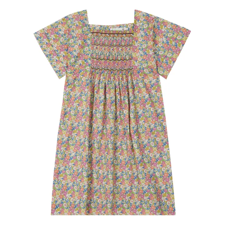 Kleid Bio-Baumwolle Liberty Exclusif Paysanne | Rosa- Produktbild Nr. 0