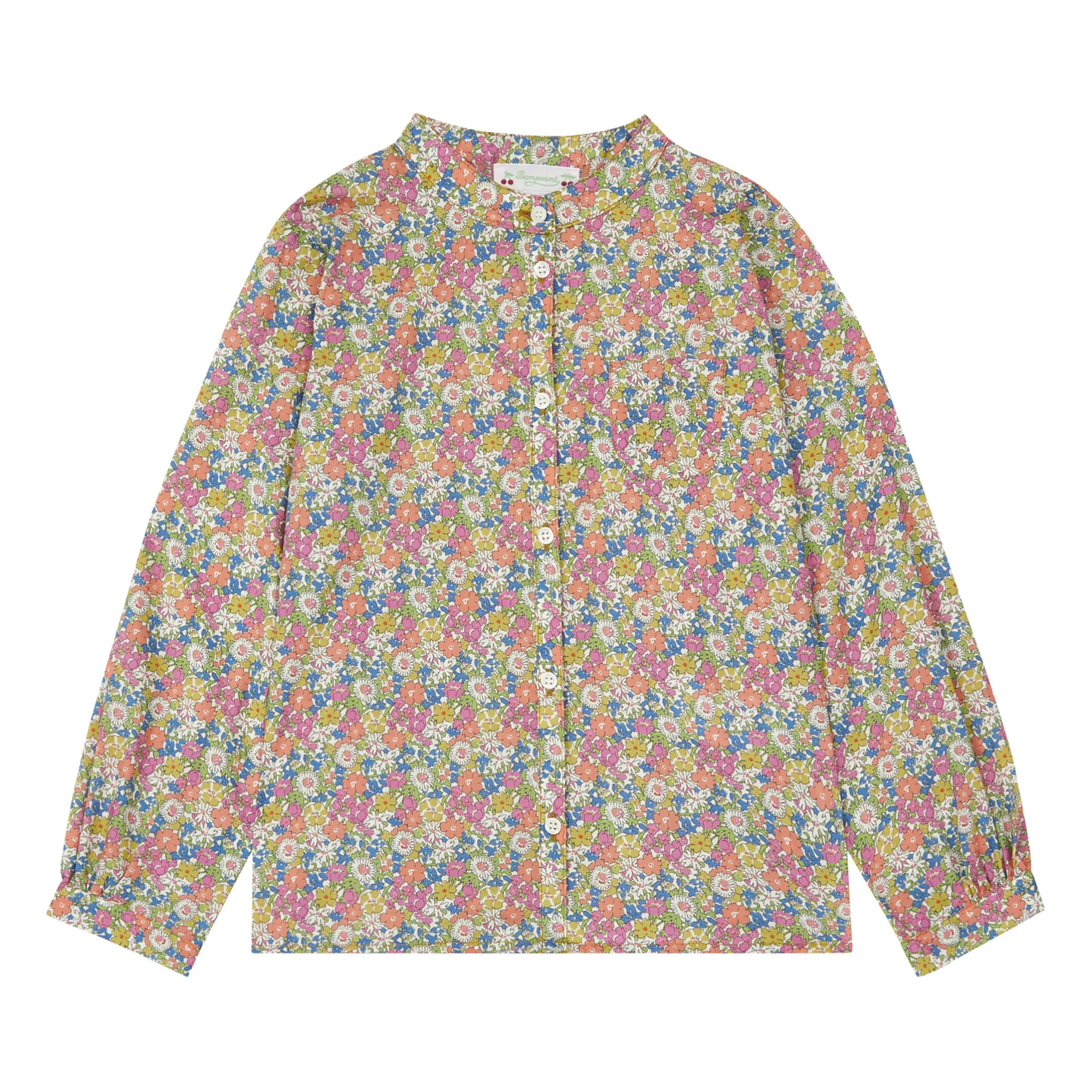 Bonpoint Pink Balotine Exclusive Liberty Print Organic Cotton Blouse