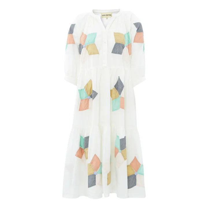 Patchwork Dress | White- Product image n°0