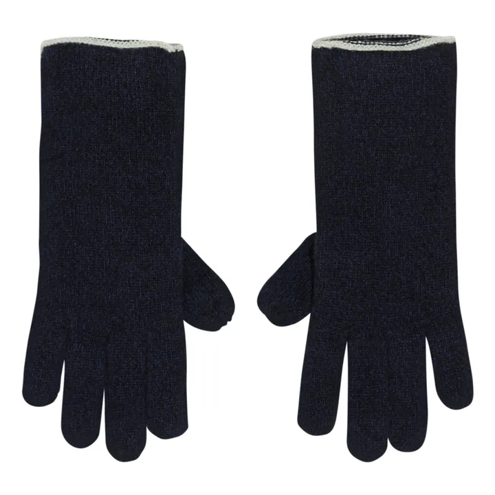 Dafain Merino Wool Gloves - Women’s Collection  | Navy blue- Product image n°0
