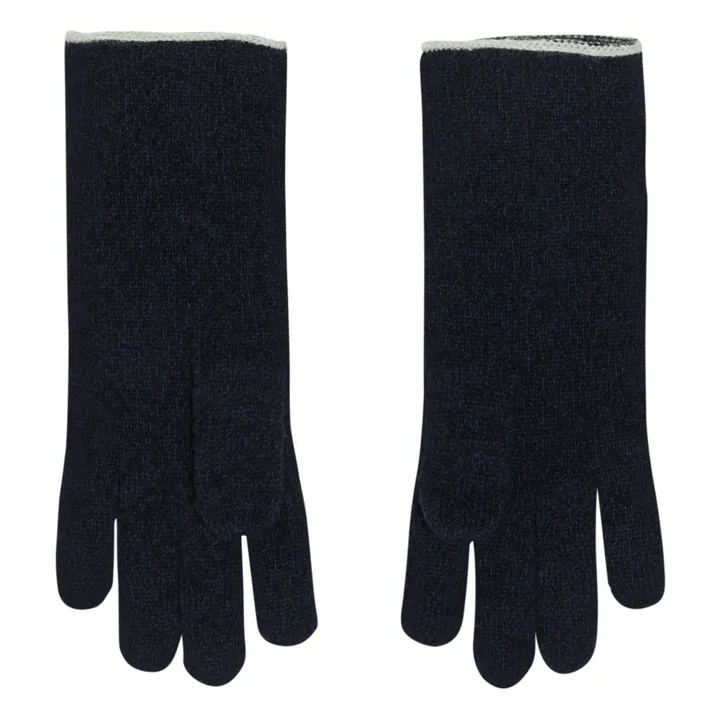 Dafain Merino Wool Gloves - Women’s Collection  | Navy blue- Product image n°2