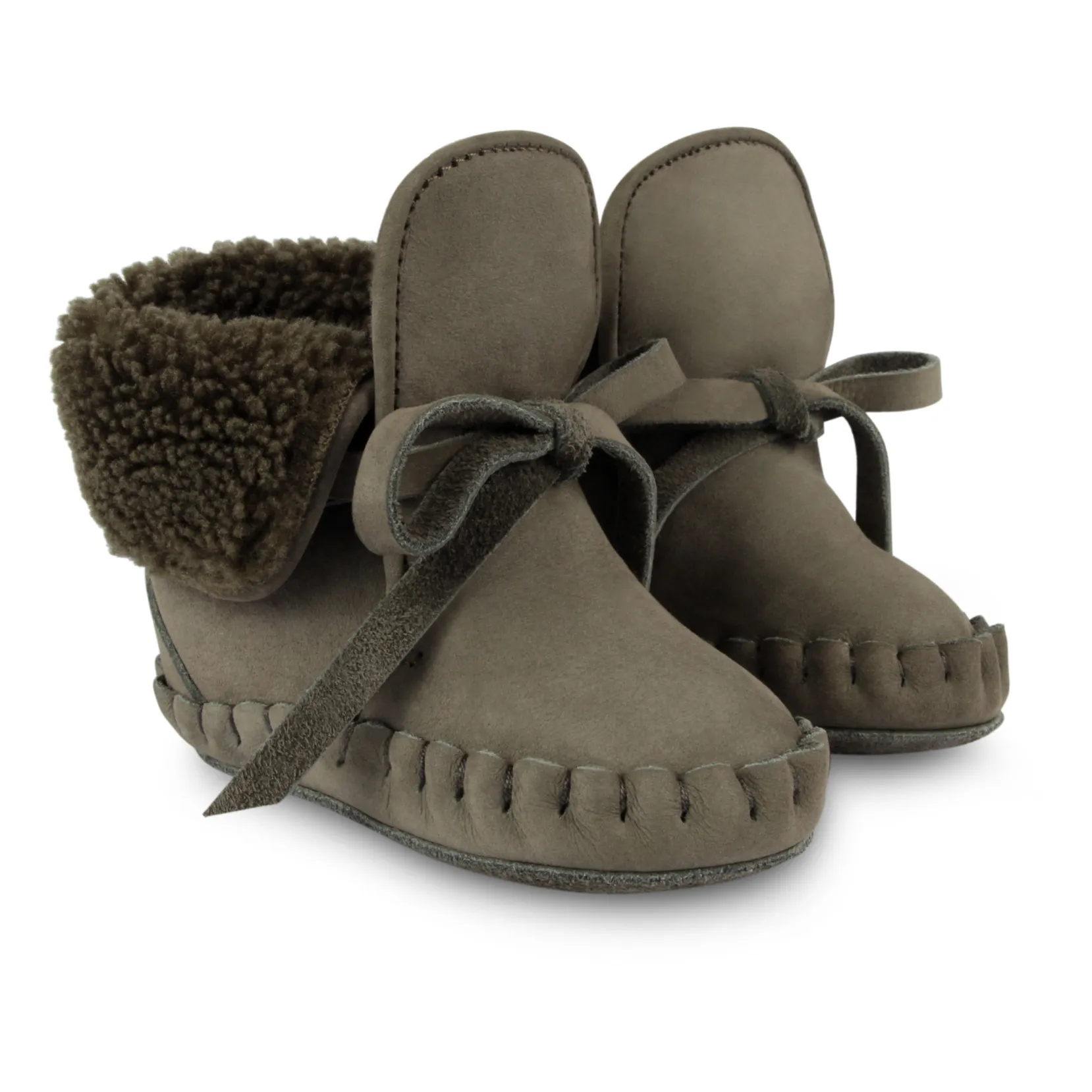 Donsje Charcoal Grey Jaya Fur-Lined Booties