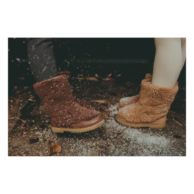 Irfi Bear Fur-Lined Boots | Brown